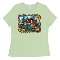 Matcha western barn with farm animals Ladies Tee - RanaPortraitStore