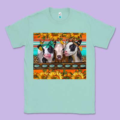 Heifers And Sunflowers Classic Tee Designed By Jasminsmagicworld