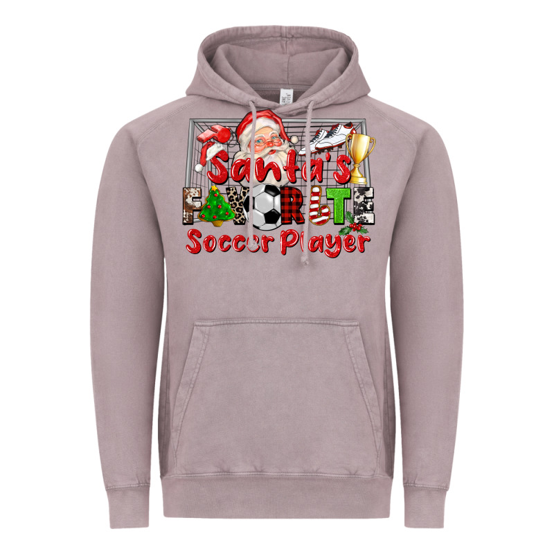 Santas Favorite Soccer Player Vintage Hoodie by CowGirlArtShop | Teevron