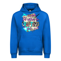Cobalt i d rather be crafting Urban Hoodie - AdoDesignShop