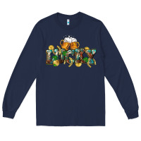 Navy Lucky beers St. Patrick's Day Long Sleeve Tee - CowGirlArtShop