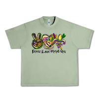 Oil Green peace love mardi gras Urban Heavy Tee - CowGirlArtShop
