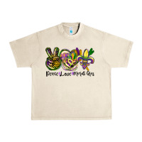 Sandshell peace love mardi gras Urban Heavy Tee - CowGirlArtShop