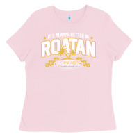 Bubblegum Pink Roatan Honduras Souvenir Roatan Gift Travel Ladies Tee - trangStudio