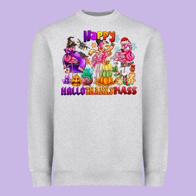Happy Hallo Thanks Mas Heavyweight Sweatshirt Designed By Cowhidedigitalart