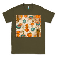 Army Green Fall Pumpkins Classic Tee - texasbilliewilder