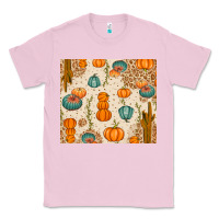 Bubblegum Pink Fall Pumpkins Classic Tee - texasbilliewilder