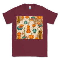 Burgundy Fall Pumpkins Classic Tee - texasbilliewilder