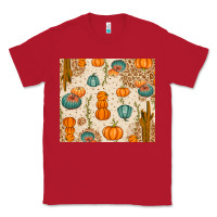 Red Fall Pumpkins Classic Tee - texasbilliewilder
