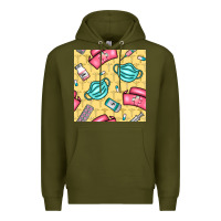 Army Green nurse medicine seamless pattern Premium Hoodie - BundleAndBundleShop