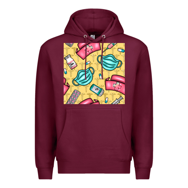 Nurse Medicine Seamless Pattern Premium Hoodie by BundleAndBundleShop | Teevron