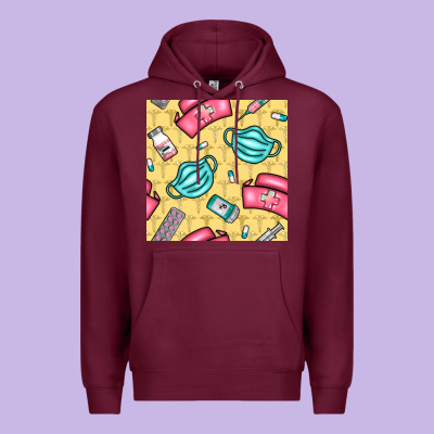 Nurse Medicine Seamless Pattern Premium Hoodie Designed By Bundleandbundleshop