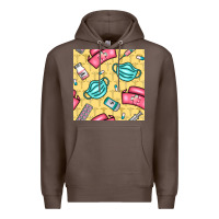 Coffee nurse medicine seamless pattern Premium Hoodie - BundleAndBundleShop