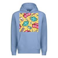 Colony Blue nurse medicine seamless pattern Premium Hoodie - BundleAndBundleShop