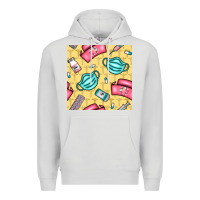 Dove Grey nurse medicine seamless pattern Premium Hoodie - BundleAndBundleShop