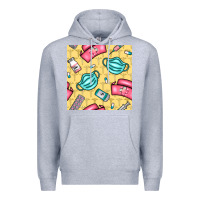 Heather Grey nurse medicine seamless pattern Premium Hoodie - BundleAndBundleShop