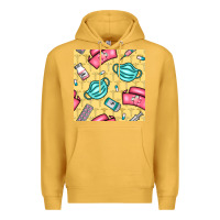 Mustard nurse medicine seamless pattern Premium Hoodie - BundleAndBundleShop