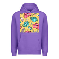 Purple nurse medicine seamless pattern Premium Hoodie - BundleAndBundleShop