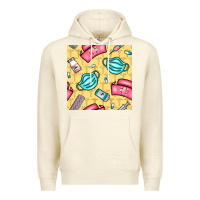 Sandshell nurse medicine seamless pattern Premium Hoodie - BundleAndBundleShop