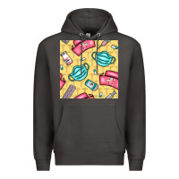 Smoke nurse medicine seamless pattern Premium Hoodie - BundleAndBundleShop