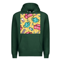 Sports Green nurse medicine seamless pattern Premium Hoodie - BundleAndBundleShop