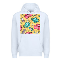White nurse medicine seamless pattern Premium Hoodie - BundleAndBundleShop