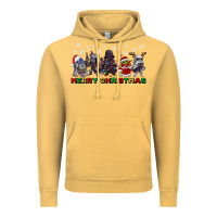 Vintage Mustard merry christmas gnomies Vintage Hoodie - CowGirlArtShop