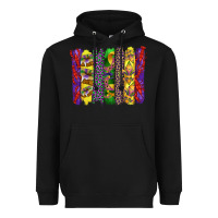 Black mardi gras crawfish cake and mask with leopar and fleur de lis brushst Heavyweight Hoodie - Artiststas