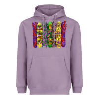 Lavender mardi gras crawfish cake and mask with leopar and fleur de lis brushst Heavyweight Hoodie - Artiststas