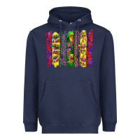 Navy mardi gras crawfish cake and mask with leopar and fleur de lis brushst Heavyweight Hoodie - Artiststas