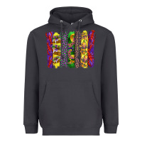 Smoke mardi gras crawfish cake and mask with leopar and fleur de lis brushst Heavyweight Hoodie - Artiststas