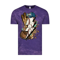 Cloud Purple Lightning bolt Baseball Vintage Tee - HowdyJamesFarm