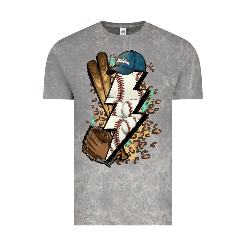 Lightning Bolt Baseball Vintage Tee by HowdyJamesFarm | Teevron