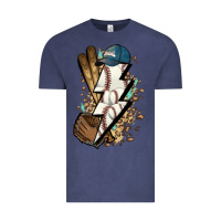 Vintage Denim Lightning bolt Baseball Vintage Tee - HowdyJamesFarm
