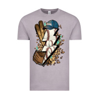 Vintage Zinc Lightning bolt Baseball Vintage Tee - HowdyJamesFarm