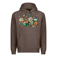 Coffee indian headdress coffee cups Premium Hoodie - Jasminsmagicworld