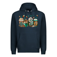Navy indian headdress coffee cups Premium Hoodie - Jasminsmagicworld