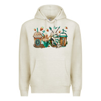 Oatmeal Heather indian headdress coffee cups Premium Hoodie - Jasminsmagicworld