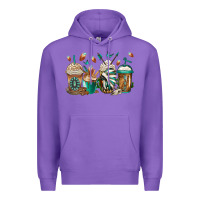 Purple indian headdress coffee cups Premium Hoodie - Jasminsmagicworld