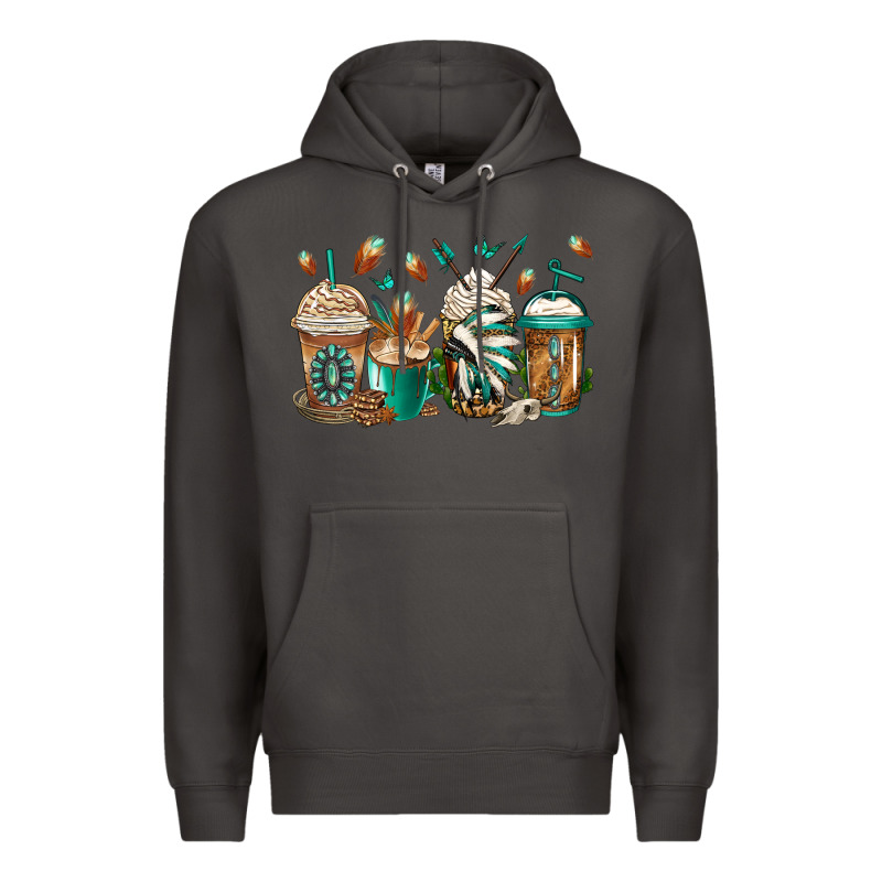 Indian Headdress Coffee Cups Premium Hoodie by Jasminsmagicworld | Teevron