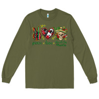 Army Green Peace love dia de los muertos Mexico Long Sleeve Tee - HowdyJamesFarm