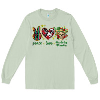Matcha Peace love dia de los muertos Mexico Long Sleeve Tee - HowdyJamesFarm
