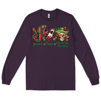 Plum Peace love dia de los muertos Mexico Long Sleeve Tee - HowdyJamesFarm