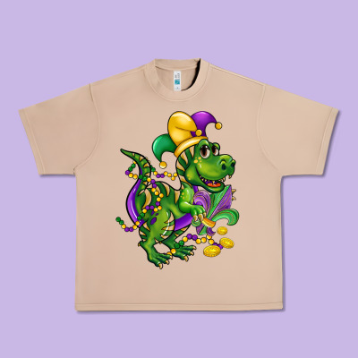 Mardi Gras Trex Urban Heavy Tee Designed By Cowgirlartshop