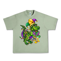 Oil Green mardi gras trex Urban Heavy Tee - CowGirlArtShop