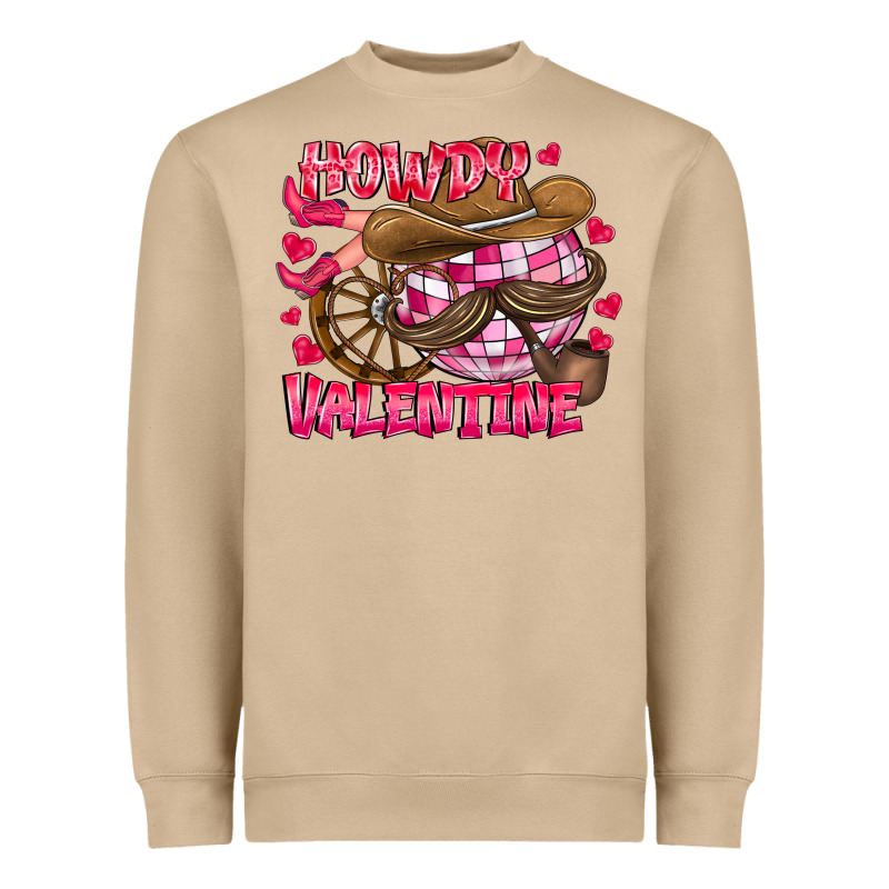 Howdy Valentine Heavyweight Sweatshirt by CowhideDigitalArt | Teevron