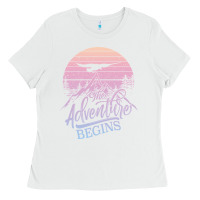 White The Adventure Begins Ladies Tee - Bettercallsaul