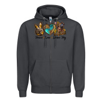 Smoke peace love duroc pig Zipper Hoodie - LillyAllenDesigns