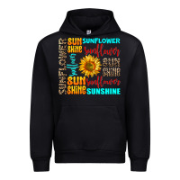 Black sunflower sunshine Urban Hoodie - AdoDesignShop
