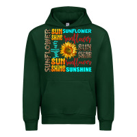 Forest Green sunflower sunshine Urban Hoodie - AdoDesignShop